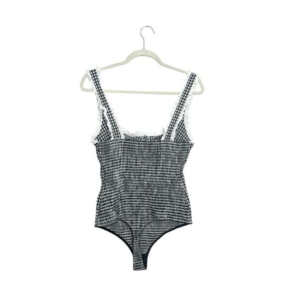 NWT Free People Intimately Cassie Bodysuit in Black Gingham - Picture 7 of 9